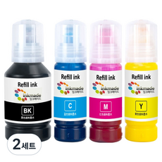 잉크메이드 엡손 호환잉크 4종 세트 T06G, 검정, 파랑, 빨강, 노랑, 2세트