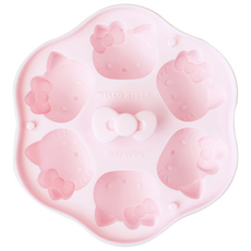 Hello Kitty 凱蒂貓 6連硅膠輔食蒸糕模具 KT7132, 1個, 粉色