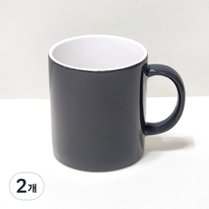 簡約現代馬克杯 400ml, 2個, 灰色