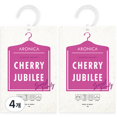 ARONICA 香氛袋 掛衣式 衣櫃芳香劑, 4個, 櫻桃朱比莉香, 18g
