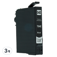 엡손 T04E T04E170 호환 잉크 카트리지, 3개, 검정