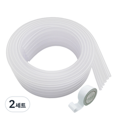 噗噗 CocoMam 平面型氣墊防撞護角 2m + 雙面膠帶 4m 套組, 2套, 防撞護角(半透明), 雙面膠帶(透明)