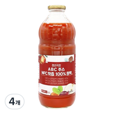 청년곡창 ABC주스 NFC 착즙 원액, 1L, 4개