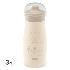 NUK 幼兒迷你吸管鴨嘴冷飲杯, 米色, 300ml, 3個