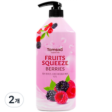 탐사 후르츠 스퀴즈 바디워시 베리, 2개, 1.2L