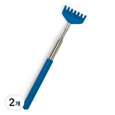 루이노리브 컬러 길이조절 휴대용 등긁개, 블루, 2개