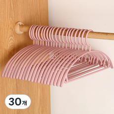 인아트 어깨뿔 방지 옷걸이 반원, 핑크, 30개