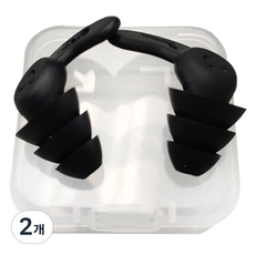 Bituwin 輕柔便利軟矽膠耳塞 黑色 + 盒裝組, 1入, 2個