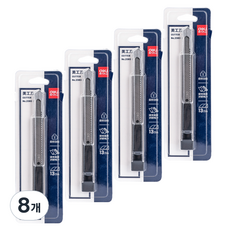 deLi 得力 自動鎖定美工刀 2083, 銀色, 8個