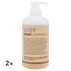 순수밀착 탈모증상완화 올데이 트리플 샴푸, 2개, 600ml