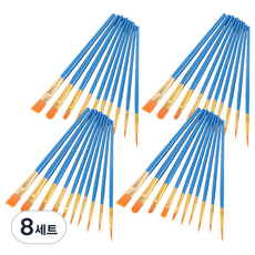 Kblanc 現代水彩壓克力畫筆10件組 珠光藍, 10件, 8套