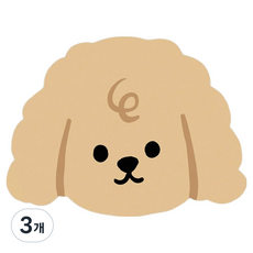 daysoy 可愛幼犬寵物餐墊 S, 04 香檳貴賓犬, 3個