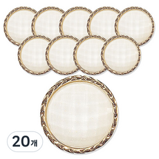 Button King 東大門鈕扣王 立體月桂葉鈕扣 11.5mm, 金白色, 20個