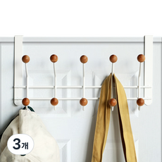 모노블 우드 도어훅 문걸이 행거 10구, 혼합색상, 3개