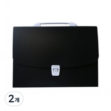 심플정리 아코디언파일 A4 7칸, 블랙, 2개
