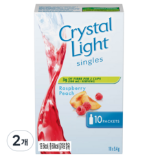 Crystal Light 覆盆子水蜜桃冰茶粉, 5.4g, 2個, 10入