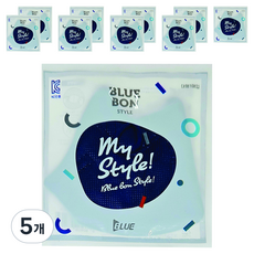 블루본 스타일 컬러 마스크 대형, 네이비, 5개