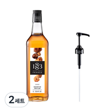 1883메종루틴 로스티드 헤이즐넛향 시럽 1L + 시럽펌프 세트, 2세트