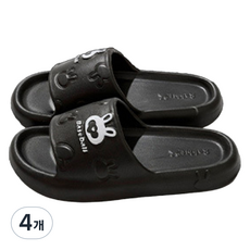 데이소이 푹신한 토끼 거실화, 05 블랙, 4개