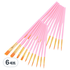 克布朗斯 現代水彩壓克力畫筆10件組 粉紅色, 6套, 10種