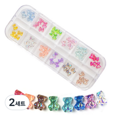 小熊美甲飾品組 N 154, 2套, 混合色