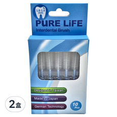 PuRE LiFE 寶淨纖柔護齒可替換刷毛 10個裝 台灣設計日本製造德國技術, 1.9mm, 2盒