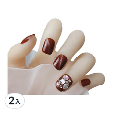 Paula's Nail 寶拉美甲 小甲型鑽飾美甲貼片, AP69192, 2入