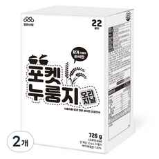 엄마사랑 포켓누룽지 백미 대용량 패키지 22p, 726g, 2개