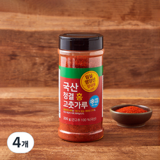 국산 청결 홍 고춧가루 양념용 (냉장), 200g, 4개
