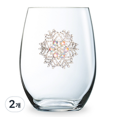 퀸스주얼 눈꽃 와인잔 스템미포함, 2개