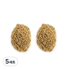 마이펫돌 웨이브 아크릴 +양모 혼방 2p, 연갈색, 5세트