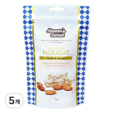 香草杏仁果牛軋糖, 5包, 72g