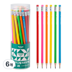 Tamsaa 三角握桿橡皮擦鉛筆 2B, 288個, 混合顏色