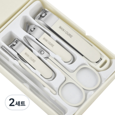 居家收納 便攜式手足指甲刀6件組, 2套, 象牙白