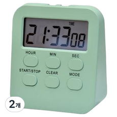 Celliving 桌上型簡易烹飪計時器, 綠色, 2個