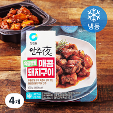 청정원 대상 안주야 육즙팡팡 매콤 돼지구이 (냉동), 170g, 4개