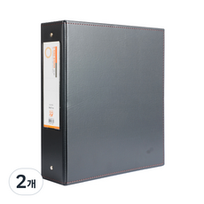 Alpha 高週波O型環活頁夾 Semi A4 3孔 7cm AS-207, 黑色, 2個