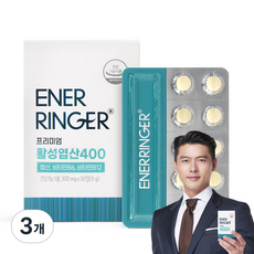 에이치엘사이언스 에너링거 프리미엄 활성엽산 400 9g, 3개, 30정