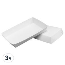 J PACK TORY 多用途一次性紙盤 白色 13.3 x 8 x 2.2 cm, 3個, 50入