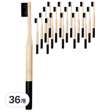 Trade Me 溫和竹牙刷 彩色刷毛 黑色, 1入, 36個