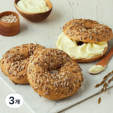 브로드카세 발효종 씨앗 통밀 베이글, 110g, 3개입, 3개