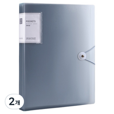 Office Core 半透明活頁文件夾 搭扣式 A4 100p, 2個, 灰色