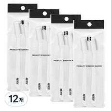 머지 프로빌리티 눈썹 수정 칼 2p, 화이트, 12개