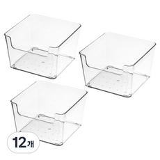 LIVING KING 壓克力化妝品多用途整理盒 S, 12個, 透明
