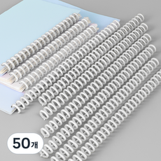다다 바인더 셀프 제본 라운드 루즈링 30공 10개입, 화이트, 5개, 8.5mm