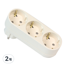 써보니 I자형 멀티탭 3구, 혼합색상, 2개