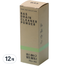 BAS 바스 배수구 발포 클리너, 20g, 12개