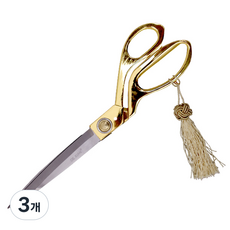 PARTYSHOW 膠帶切割 貴賓用 高級鍍金 活動剪刀 大 265mm, 混合顏色, 3個