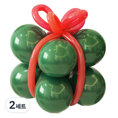 타이탄 파티 이벤트 풍선 12인치 원형풍선 8개+막대풍선 4개+접착스티커 세트, 6번, 2세트