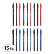 liflin 頂級墨水Plus Pen 6入組, 黑, 黑, 紅, 黑, 黑, 藍